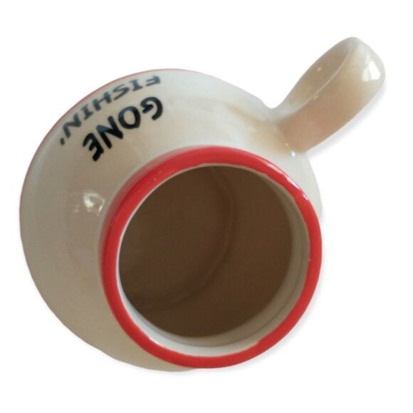 Fishing Lure Bobber Ceramic Mug Bigmouth Inc Gone Fishing Cup Tea Coffee 20oz - Picture 14 of 16